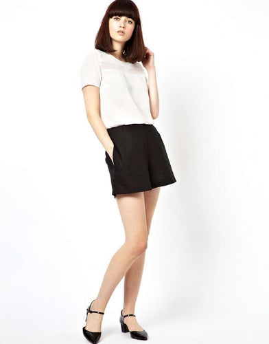 ASOS High Waist Linen Shorts